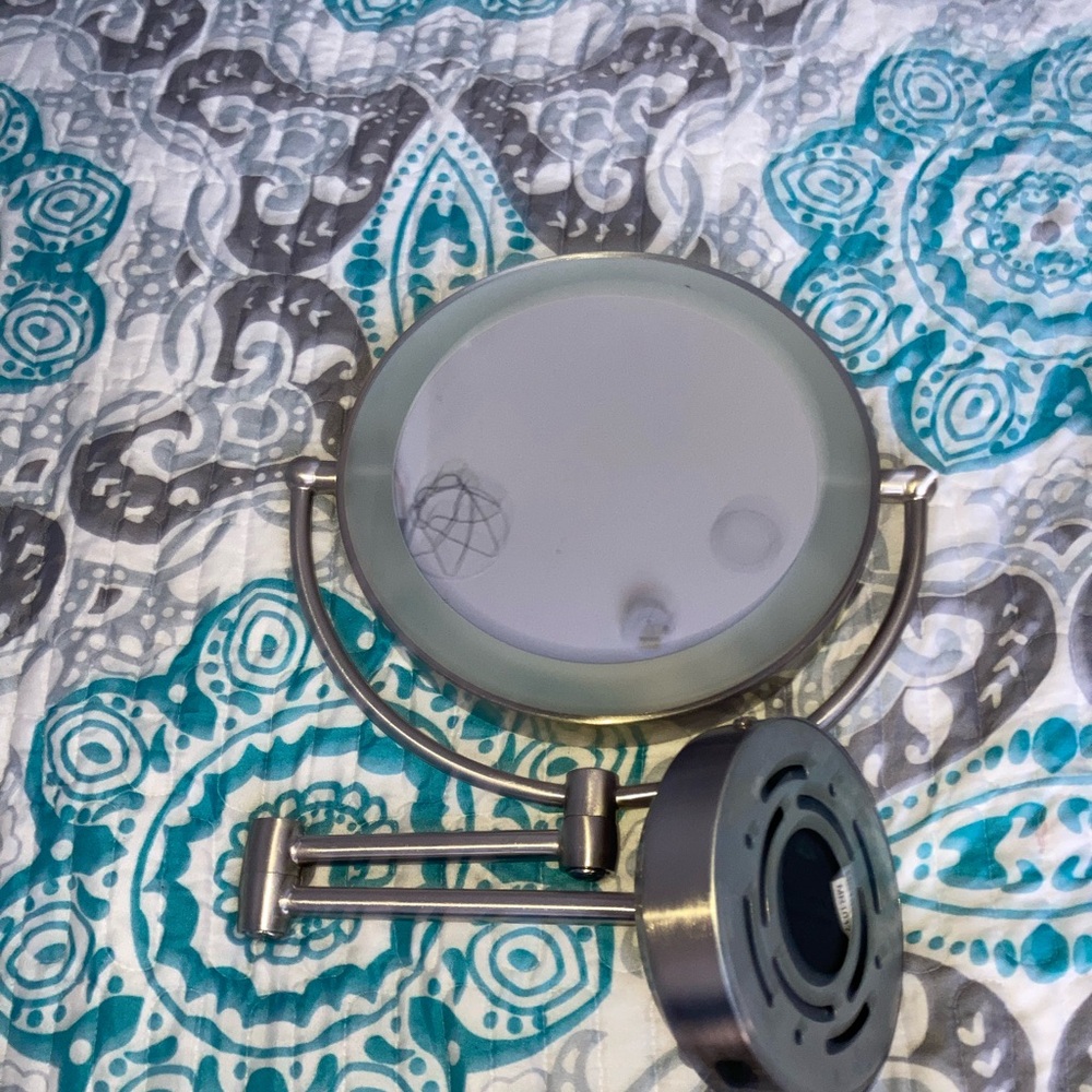 Wall-Mounted Silver Mirror